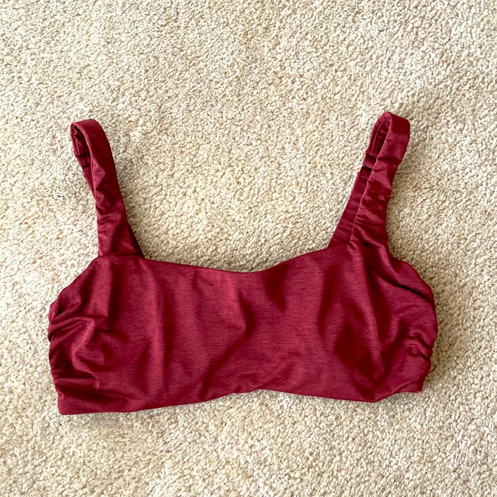 Athleta bikini top 36 B/C auqualux burnt cinnamon